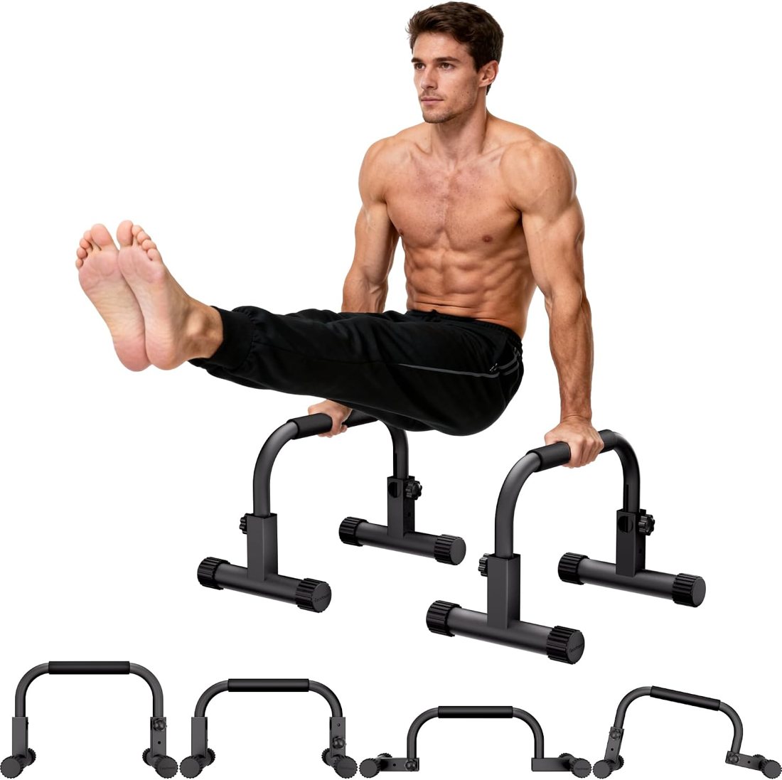Readaeer 4-in-1 Parallettes & Dip Bars